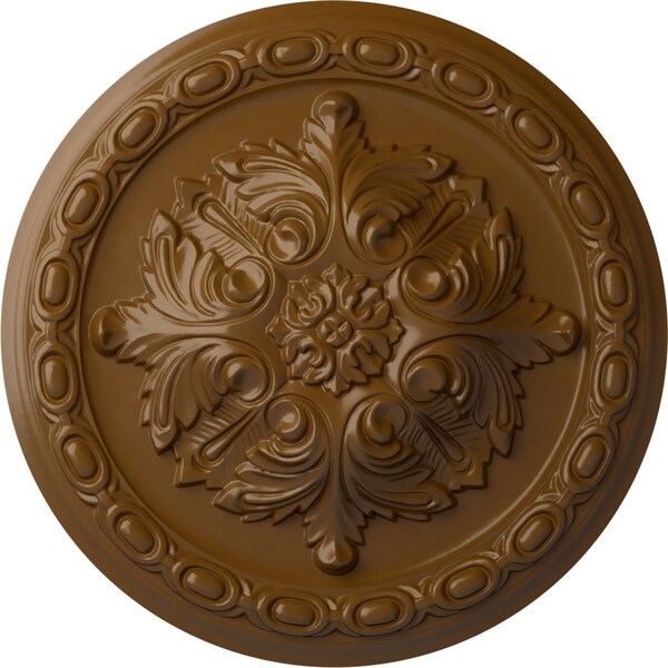 Ekena Millwork Acanthus Ceiling Medallion, Hand-Painted Smokey Topaz, 11 3/8"OD x 2"P CM11ACSTF - main